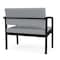 Lesro Lenox Steel Bariatric Chair Metal Frame, Black, RS Fog Upholstery LS1401 - alternate 2